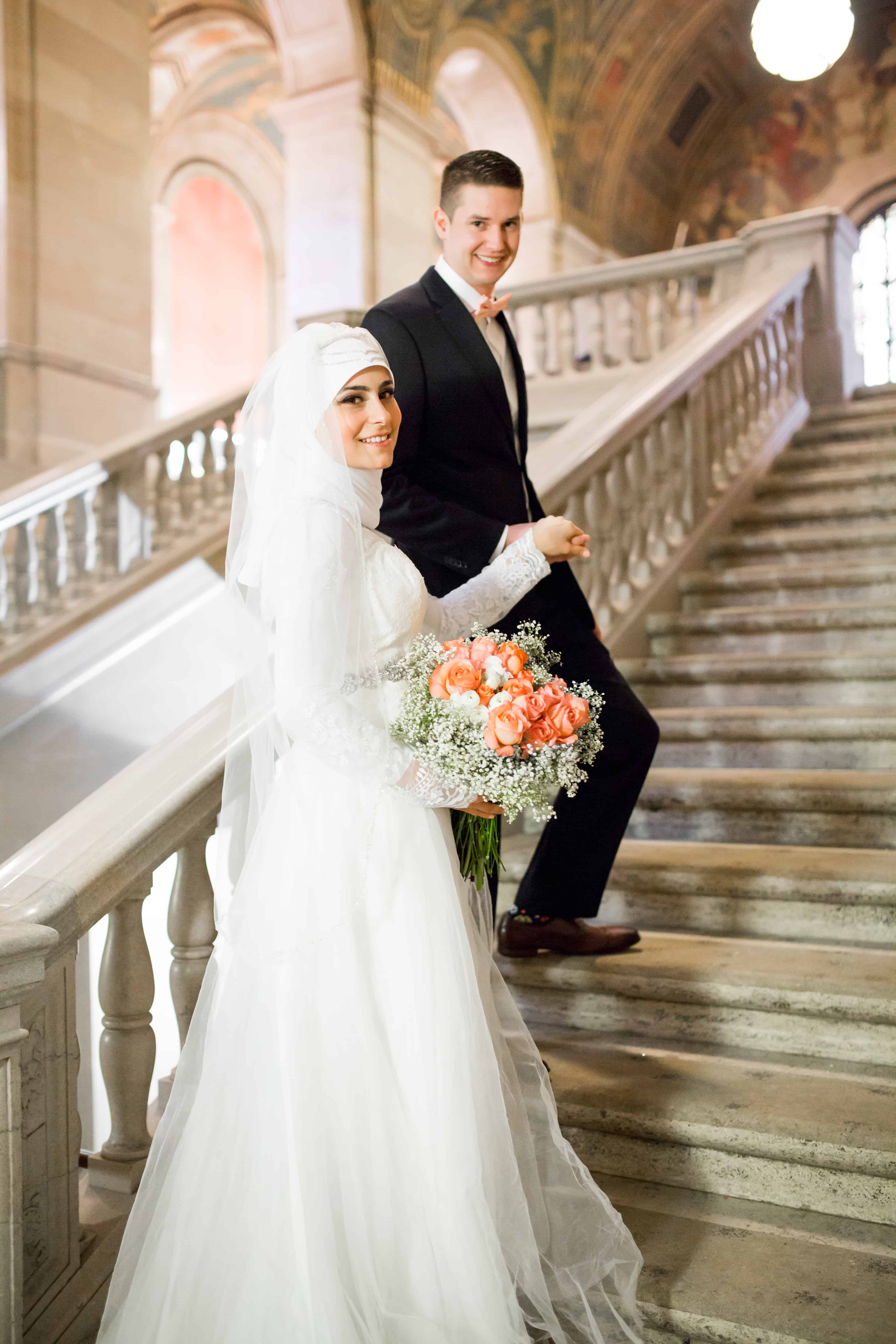 Houda & Ken | Detroit Public Library | Wedding